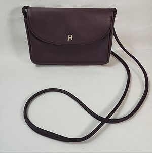 Etienne Aigner Small Crossbody Vintage Signature Leather Oxblood Heritage